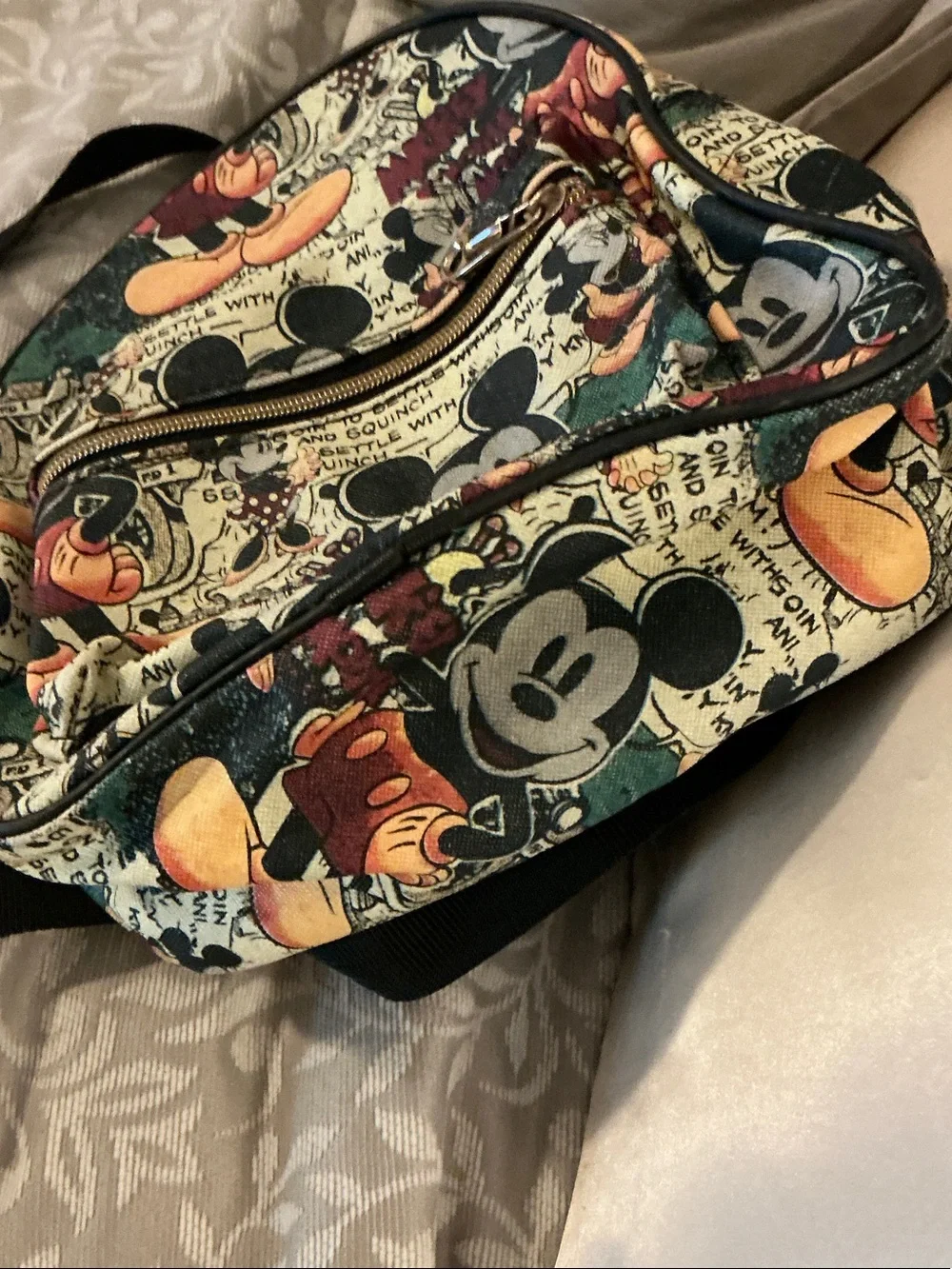 disney Vintage Comic Mickey Mini Backpack - Black, Cream, Green, Orange